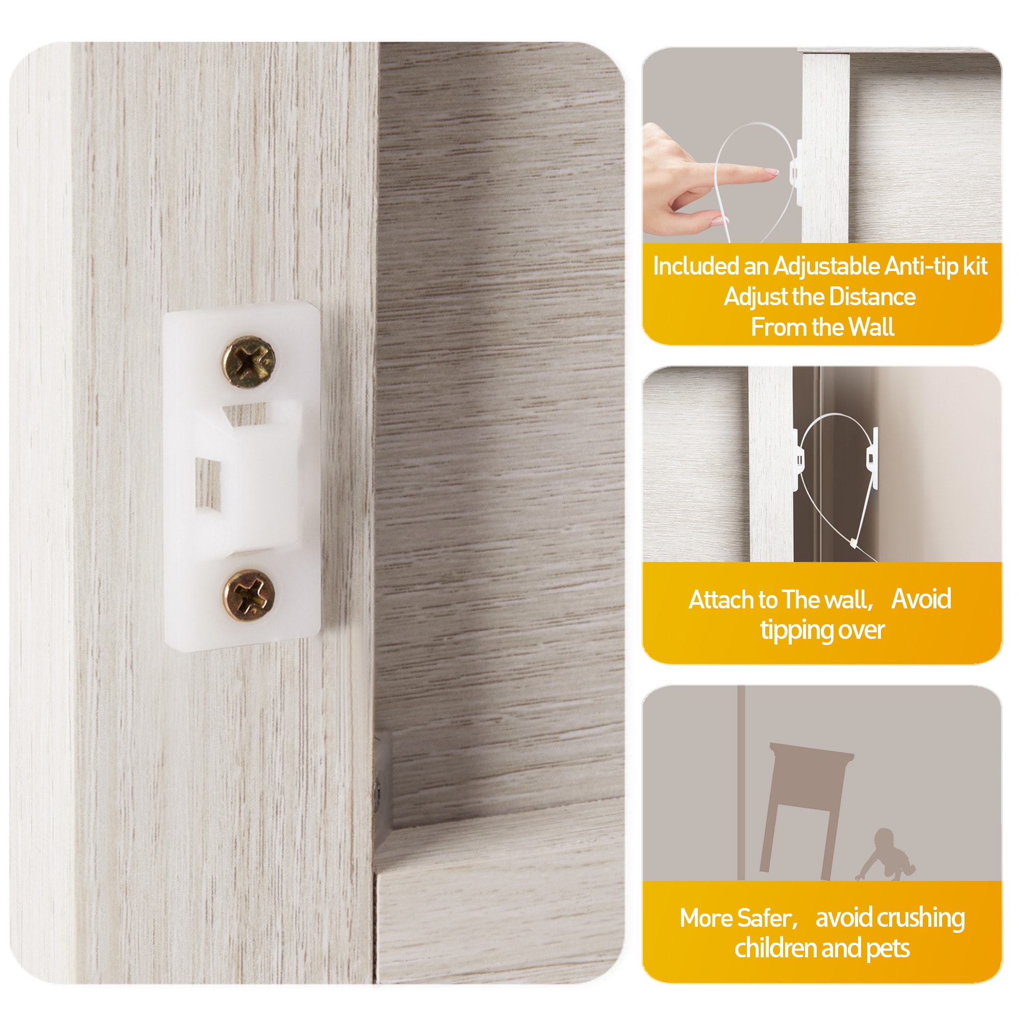 Grayish White Rattan Nightstand With Drawer Set Of 2, Boho 27" Tall Bedside Table With Storage For Small Space, Living Room Wood Accent End Table Bedroom Furniture, Couch Coffee Table_voghion.com